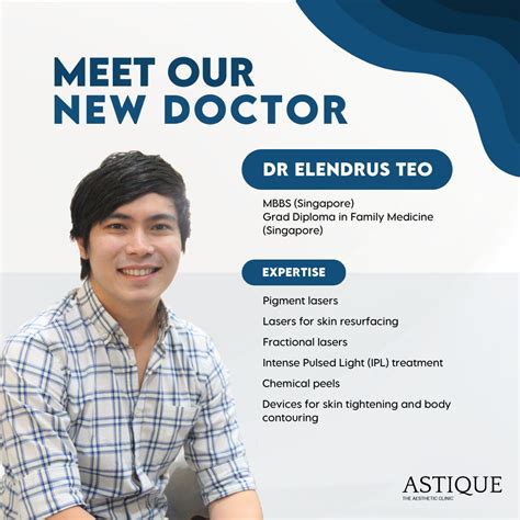 dr elendrus teo|We Welcome Dr Elendrus Teo, Aesthetic Doctor .